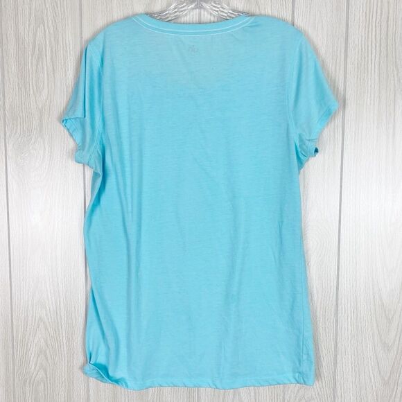 ALO Yoga | Light Blue Cool Fit Short Sleeve Tee Size XXL - Picture 2 of 8